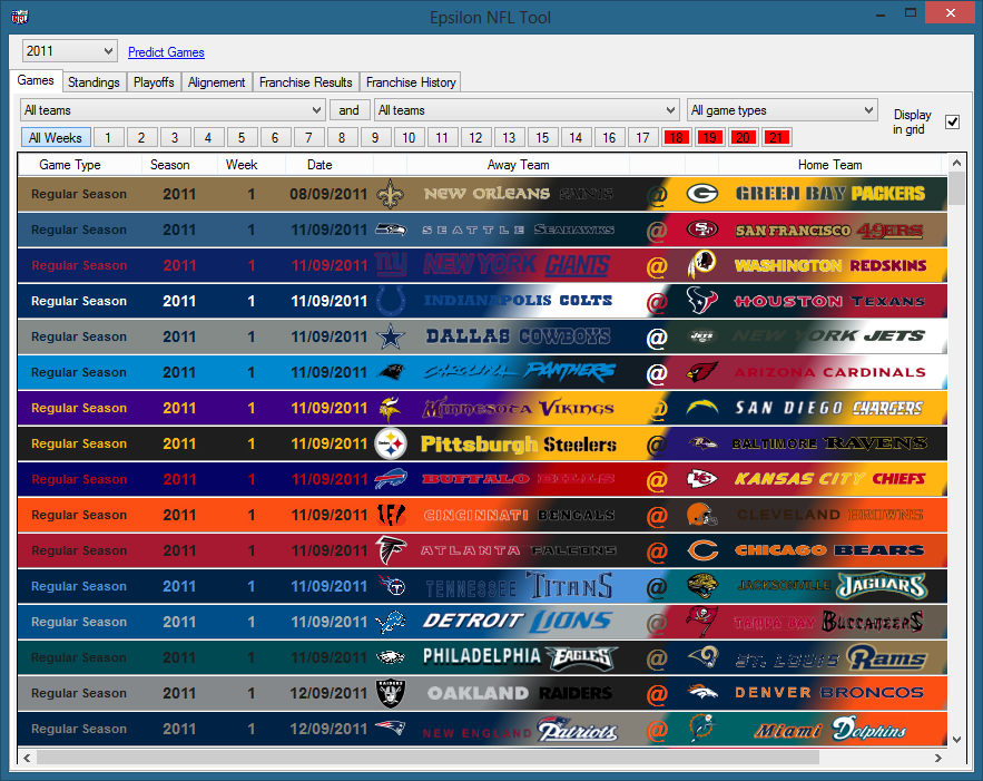 Epsilon NFL Tool