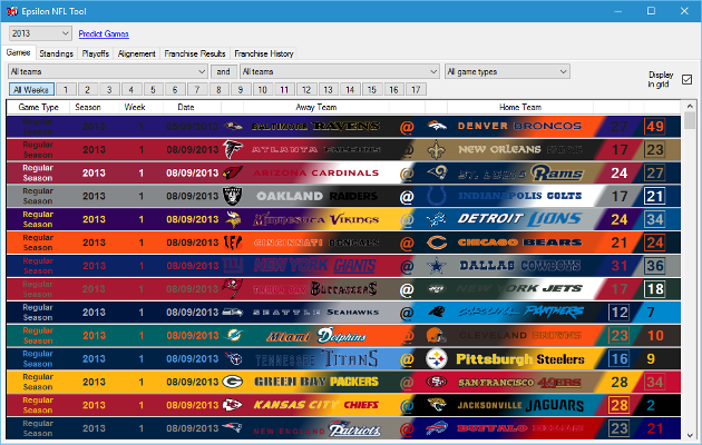 Epsilon NFL Tool